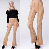 MARLEY Embroidered Suede Pants-Pants-Moda Me Couture