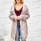 JENNIFER Soft Fuzzy Cardigan - Rose-Sweater-Moda Me Couture