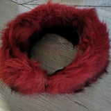Burgundy Faux Fur Headband-Accessories-Moda Me Couture
