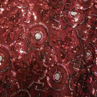 Stunning Sequin Gown Burgundy-Dress-Moda Me Couture