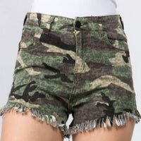 Army Print Shorts-Pants-Moda Me Couture