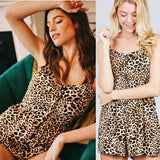 Leopard Print Romper-Pants-Moda Me Couture