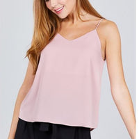 Zoey Blush Pink Camisole-Tops-Moda Me Couture
