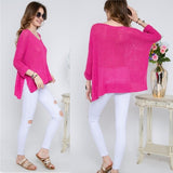 Pink Knit Tunic Top-Tops-Moda Me Couture