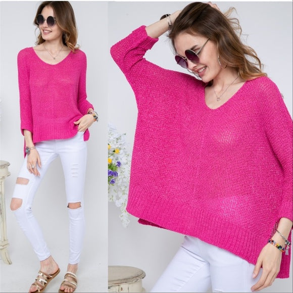Top Tunic Knit Pink | Moda Me Couture®