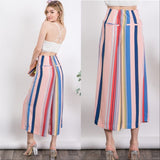 Striped Cropped Pants-Pants-Moda Me Couture