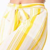 Palazzo Pants White and Yellow-Pants-Moda Me Couture