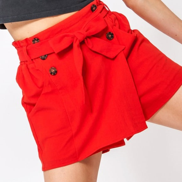 Red Skort-Pants-Moda Me Couture
