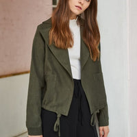 RAINY Casual Jacket - Dark Olive-Jackets & Coats-Moda Me Couture
