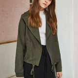 RAINY Casual Jacket - Dark Olive-Jackets & Coats-Moda Me Couture