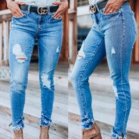MEGAN Distressed Jeans-Jeans-Moda Me Couture