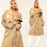 ALEX Cotton Pocketed Trench Coat-Jackets & Coats-Moda Me Couture