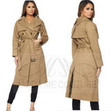 ALEX Cotton Pocketed Trench Coat-Jackets & Coats-Moda Me Couture