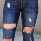 JESSICA Frayed Hem Jeans-Jeans-Moda Me Couture