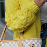 KANARY Yellow Soft Cardigan-Sweater-Moda Me Couture
