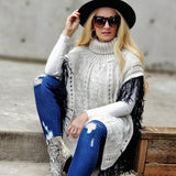 Lenora Sweater Poncho-Sweater-Moda Me Couture