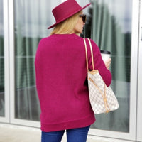 ARIEL Plum Sweater-Sweater-Moda Me Couture