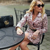 KENDRA Snake Print Blazer Dress-Jackets & Coats-Moda Me Couture