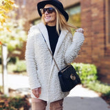 Loop Fringe Hoodied Cardigan-Sweater-Moda Me Couture