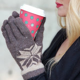 Warm Winter Mittens Gloves Brown-Accessories-Moda Me Couture