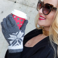 Warm Winter Mittens Gloves Gray-Accessories-Moda Me Couture