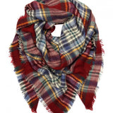 All Bundled Up Oversized Plaid Blanket Scarf-Accessories-Moda Me Couture