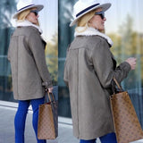 Olive Suede Mini Trench Coat-Jackets & Coats-Moda Me Couture