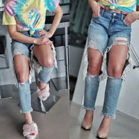 Dorie Distressed Denim Boyfriend Jeans-Jeans-Moda Me Couture