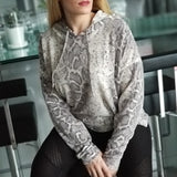 Snake print Ultra Soft Hoodie Top-Sweater-Moda Me Couture