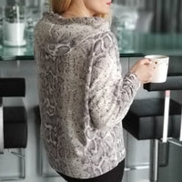 Snake print Ultra Soft Hoodie Top-Sweater-Moda Me Couture
