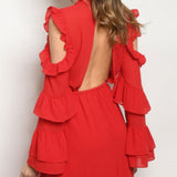 Chic Red Dress-Dress-Moda Me Couture
