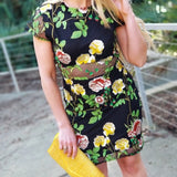 In Bloom Floral Embroidered Dress-Dress-Moda Me Couture
