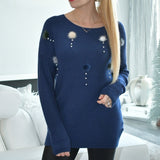 Furry Pom Pom Sweater-Sweater-Moda Me Couture