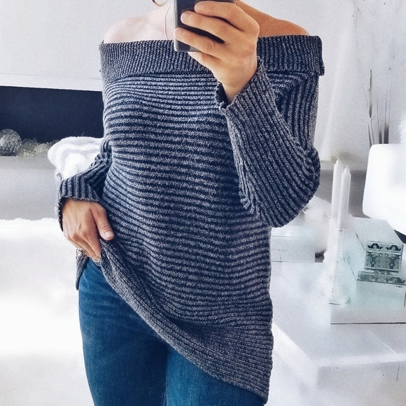 Ribbed Accent Sweater 1AC0XI, Blue, Contact Seller for Other Sizes
