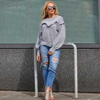 Steph - Gray Sweater-Sweater-Moda Me Couture