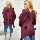 Playful Pom Pom Wrap Shrug-Sweater-Moda Me Couture