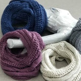 Knitted Infinity Scarf Purple-Accessories-Moda Me Couture