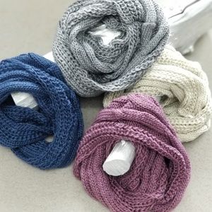 Knitted Infinity Scarf Cream-Accessories-Moda Me Couture