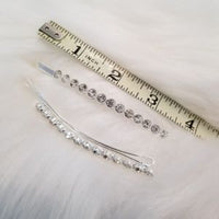 Rhinestone 2 Hair Pins Silver-Accessories-Moda Me Couture