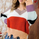 REBECCA Distressed Sweater-Sweater-Moda Me Couture