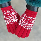 Knitted Mittens Gloves Red-Accessories-Moda Me Couture