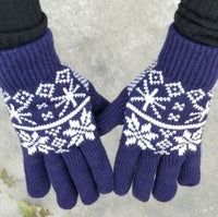 Knitted Mittens Gloves Blue-Accessories-Moda Me Couture