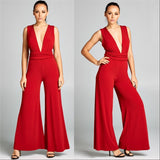 STELLA Red Jumpsuit-Pants-Moda Me Couture